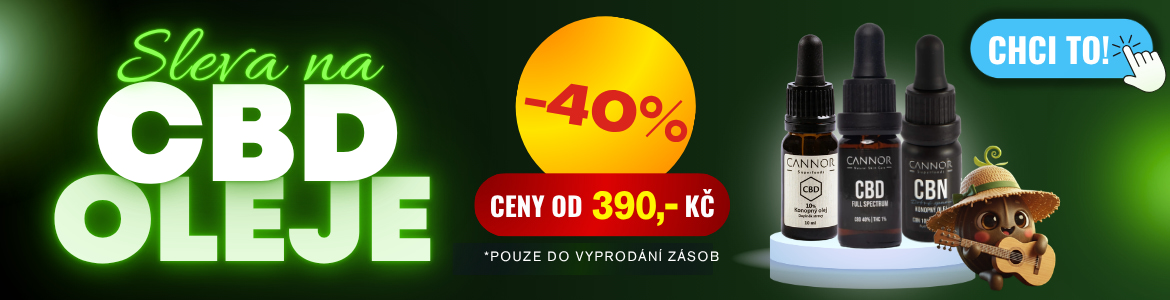CBD oleje 40% sleva